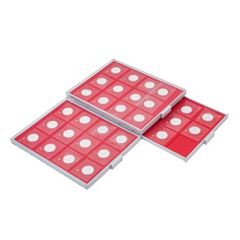 BRD 10 DM mintages on 3 Lindner trays -