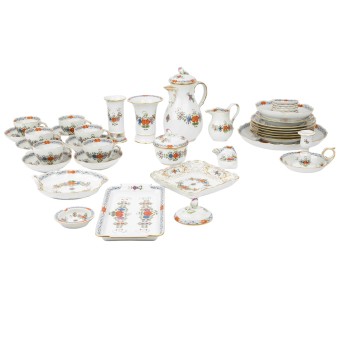 MEISSEN coffee service 'Indian flower painting', 20th century
