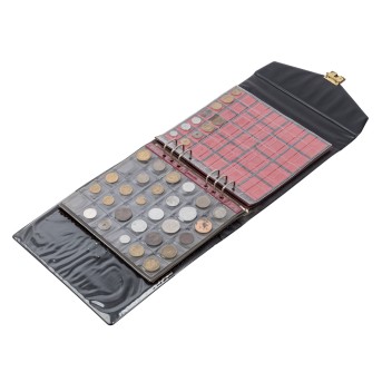 Coin album with mixed contents -