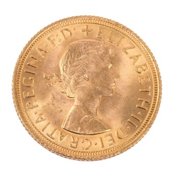 Great Britain/GOLD - 1 souvereign 1963, Elizabeth II,