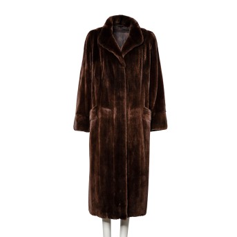 BRAUN KARLSRUHE Samtnerzmantel, Gr. ca. L.