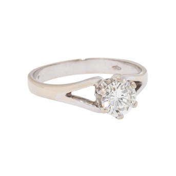 Solitärring mit Brillant von ca. 0,75 ct,