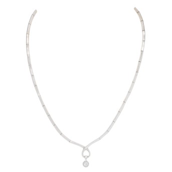 Weißgoldcollier mit Brillant,