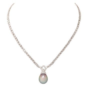 Collier mit Tahitiperle und Brillanten