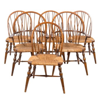 FOLGE VON SECHS KLASSISCHEN WINDSOR-STÜHLEN