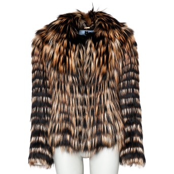 BLUMARINE fox fur jacket, size 36 (ital. 42).