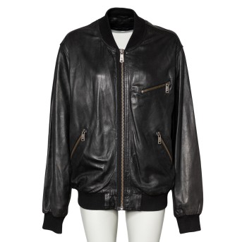 ALEXANDER McQUEEN leather jacket, size 52.
