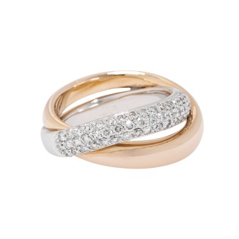 LEO WITTWER ring with diamonds total approx. 1.04 ct,