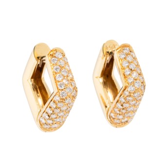 WEMPE Klappcreolen mit Brillanten zus. ca. 0,8 ct,