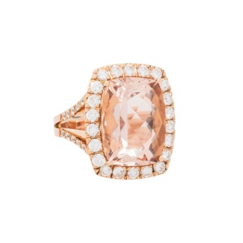 Ring mit Morganit und Brillanten