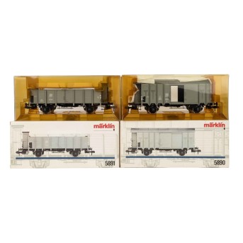 MÄRKLIN two SBB boxcars, Gauge 1,