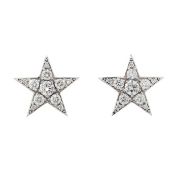 Paar Ohrstecker 'Stern' mit 22 Brillanten