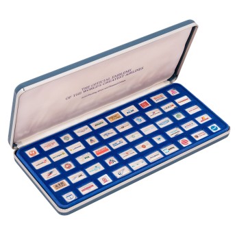 FRANKLIN MINT "The official emblems of the world's most famous airlines", 925 silver, circa 1986,