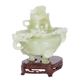Incense burner made of jade. CHINA, 20th century.