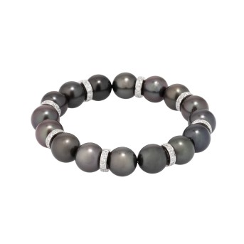 Bracelet with 16 Tahitian pearls 