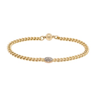 Panzerarmband mit brillantbesetzer Ronde,