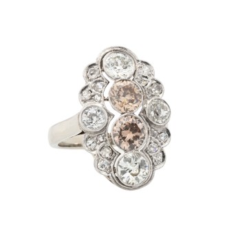 Art-Déco Ring mit Diamanten