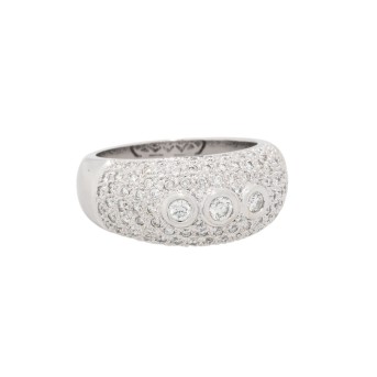 Ring mit Brillanten von zus. 1,50 ct, grav,