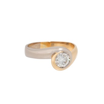 Solitaire ring with brilliant-cut diamond approx. 1.0 ct, 