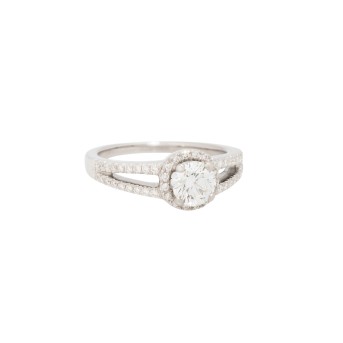 Ring with brilliant-cut diamond approx. 0.80 ct, 
