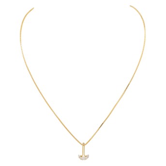 Kette und Anhänger mit 5 Brillanten