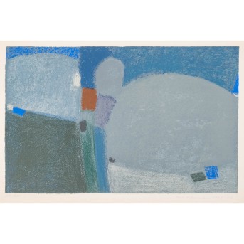 ACKERMANN, MAX (1887-1975, Prof.), Abstract composition in shades of blue and gray, 1962-1966,