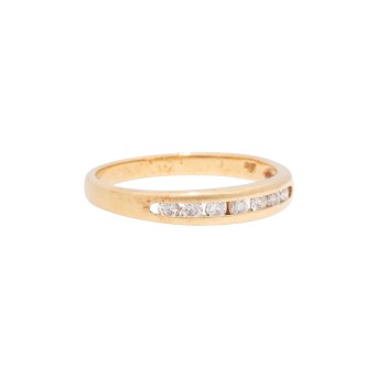 Ring mit 7 Brillanten zus. 0,27 ct (grav.),
