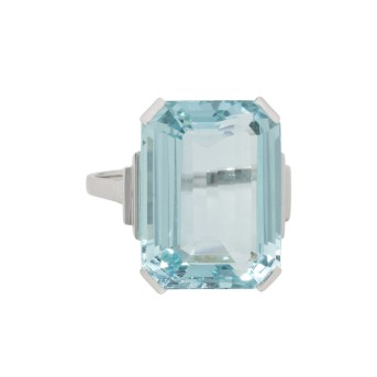 Ring mit Aquamarin von ca. 17 ct