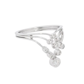 Ring mit 9 Brillanten,