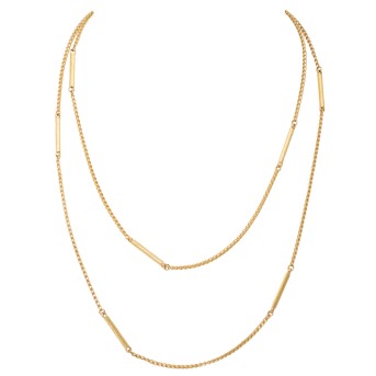 Fuchsschwanzkette mit 10 profilierten Stäbchen,