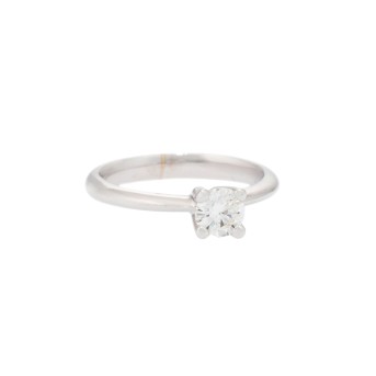 Solitaire ring with brilliant-cut diamond 0.48 ct, 