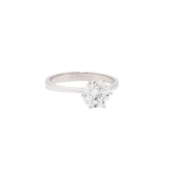 Solitaire ring with brilliant-cut diamond 1.5 ct, 
