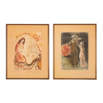 CHAGALL, MARC (1887-1985), 2 color lithographs on biblical stories,