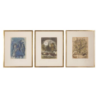 CHAGALL, MARC (1887-1985), 3 color lithographs on biblical stories,