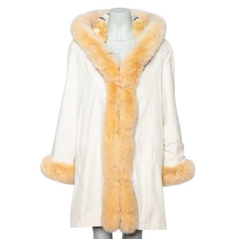 Innenpelz Mantel, Gr. ca. 38.