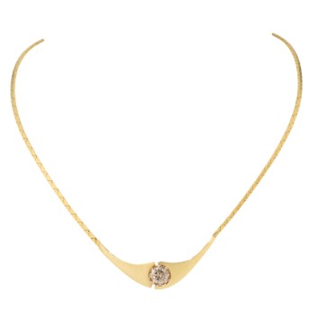 Solitärcollier mit Brillant von ca. 1,27 ct,