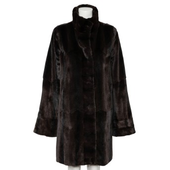 PELZHAUS ENSSLE Samtnerzmantel, Gr. ca. L. 