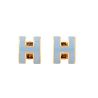 HERMÈS stud earrings 'MINI POP H'.