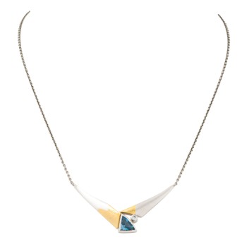 Collier mit blauem Topas,