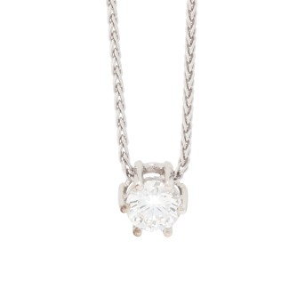 Pendant with brilliant-cut diamond, 0.50 ct, GET (K)/SI, 