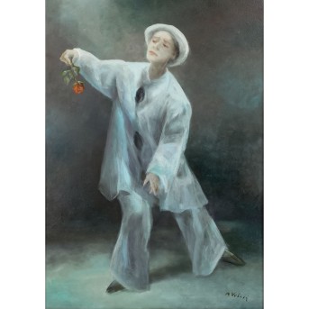 VRBOVÀ-ŠTEFKOVÀ, MILOSLAVA (1909-1991) "Pierrot mit Rose"