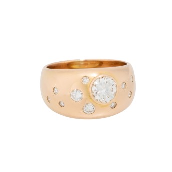 Ring with brilliant-cut diamond approx. 1 ct, 