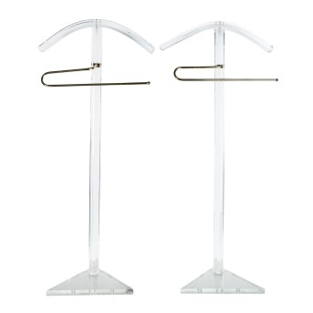 Pair of modern valets made of acrylic glass