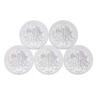 Österreich /SILBERlot - 5 x 1 Unze SIlber Wiener Philharmoniker 2013