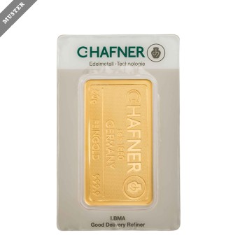 GOLD bars - 50 g GOLD fine, manufacturer C HAFNER
