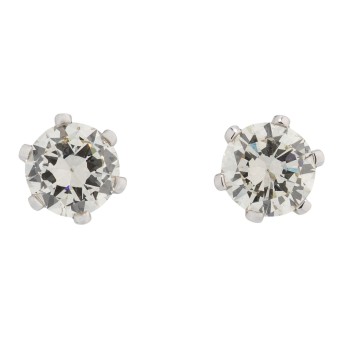 Paar Ohrstecker mit 2 Brillanten von zus. ca. 5,0 ct, 