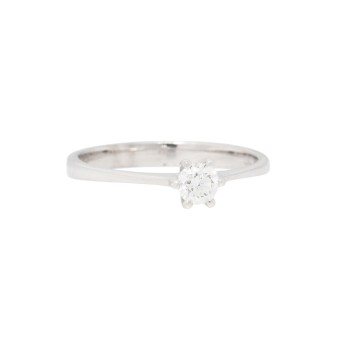 Solitärring mit Brillant von ca. 0,25 ct,