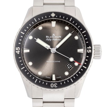BLANCPAIN Fifty Fathoms Bathyscaphe Ref 5000-1110-71S Herrenuhr von 2023. Box und Papiere. 