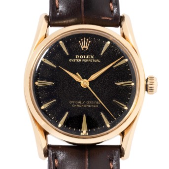 ROLEX ROLEX seltene Vintage Oyster Perpetual Bombay 'Gilt dial', Ref. 6590. Ca. 1956.