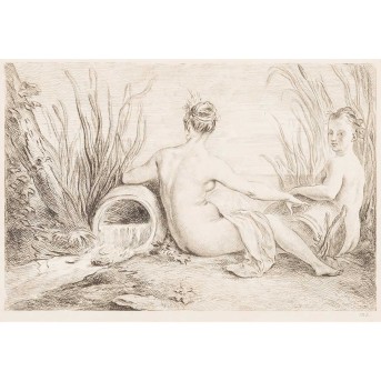 VAN LOO, CARLE (1705-1765) 'Badende am Rand einer Quelle'